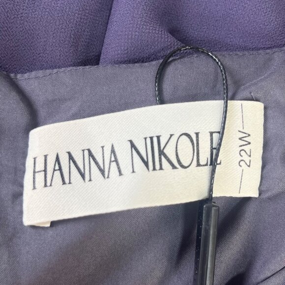 Hanna Nikole Layered Cocktail Dress Womens 22 W Purple New Plus Size - Picture 7 of 11